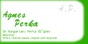 agnes perka business card